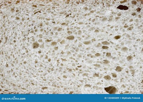 White Bread Texture in a Cut. Close-up View on the Plane of the ...