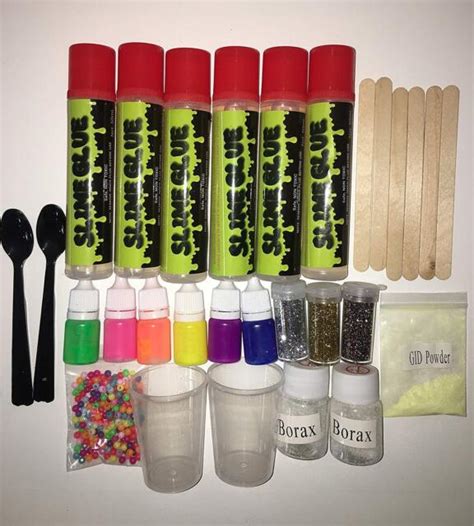 Slime Kit Lab Jumbo 6 Batches DIY, Glow Up, Neon, Satisfying, FUN SLIME! | eBay