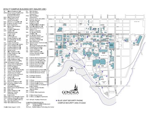 Blue Light Security Campus Map by Gonzaga University - Issuu