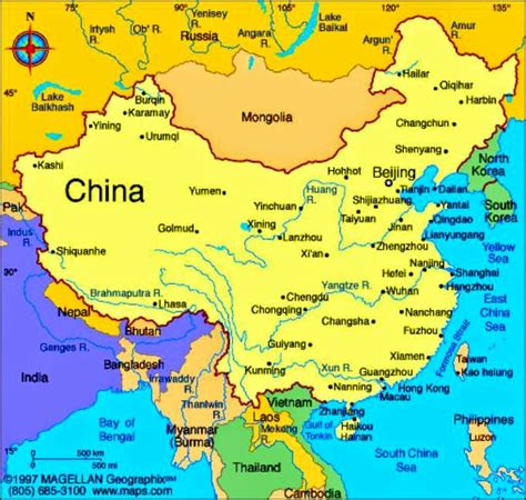 Free Printable Map Of China