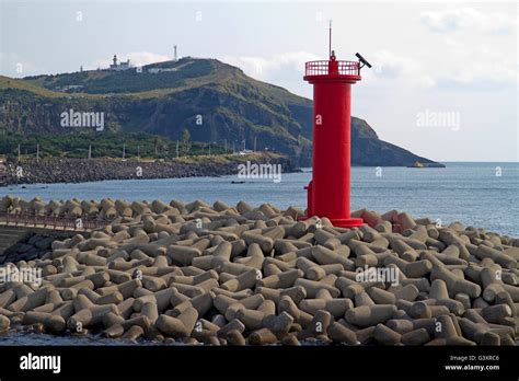 Lighthouses on Udo island Stock Photo - Alamy