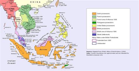 Southeast Asia during the high colonial age, 1870-1914 [1211 x 620 ...