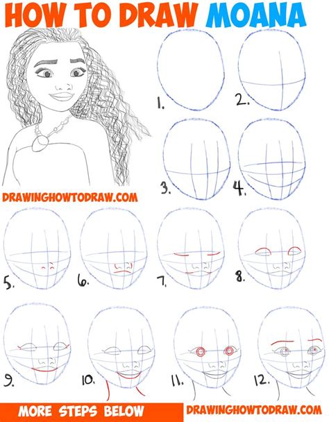 How to Draw Moana Easy Step by Step Drawing Tutorial for Kids and Beginners – How to Draw Step ...