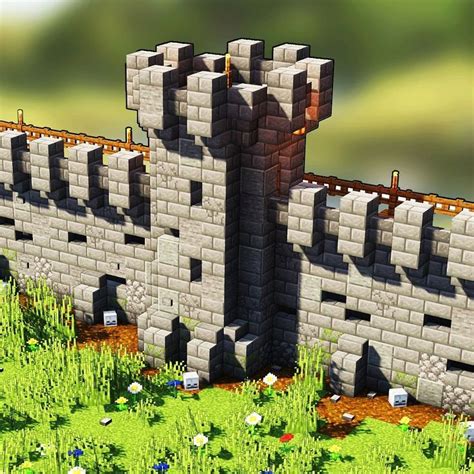 Medieval Wall Minecraft - Minecraft medieval Wall design - | Minecraft creations, Minecraft wall ...