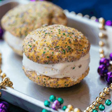 Mini Mardi Gras Ice Cream Sandwiches + King Cake Shakes — Serendipity ...