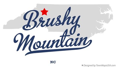 Map of Brushy Mountain, NC, North Carolina