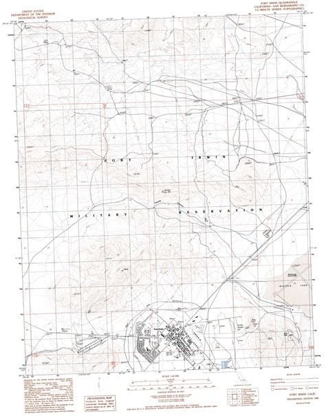 Fort Irwin topographic map 1:24,000 scale, California