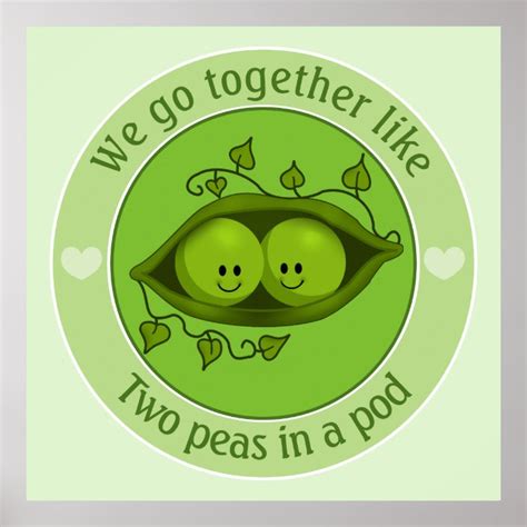 Two Peas In A Pod Poster | Zazzle.com