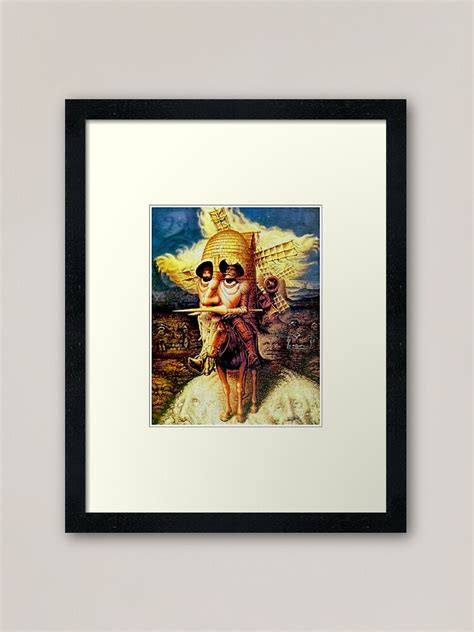 "DON QUIXOTE : Vintage Abstract Dali Tilting at Windmills Print" Framed Art Print by posterbobs ...