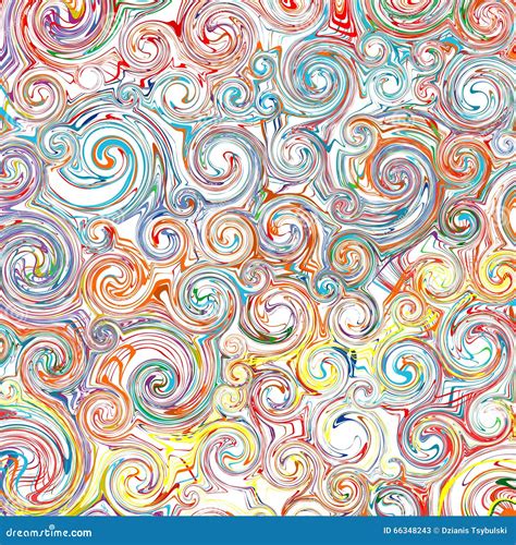 Abstract Rainbow Curved Stripes Color Line Art Swirl Pattern Vector Background Stock Vector ...