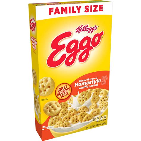 Kellogg's Eggo, Breakfast Cereal, Maple Flavored Homestyle Waffle ...