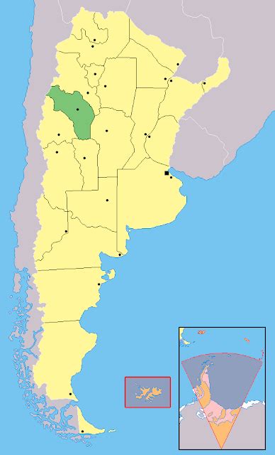 Mapa da província de La Rioja - Argentina | MapasBlog