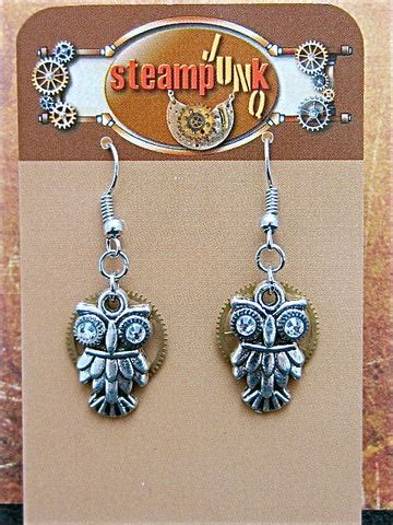 Steampunk owl earring - Steampunk earrings - Owls – steampunkjunq