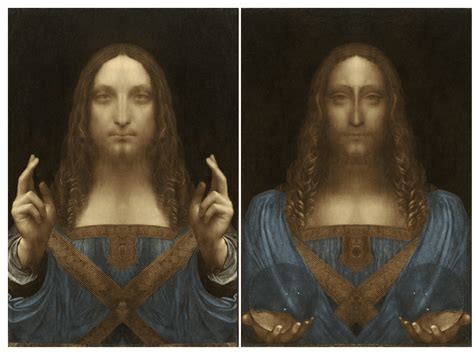 Leonardo Da Vinci Salvator Mundi side by side - Leonardo Da Vinci code | OpenSea