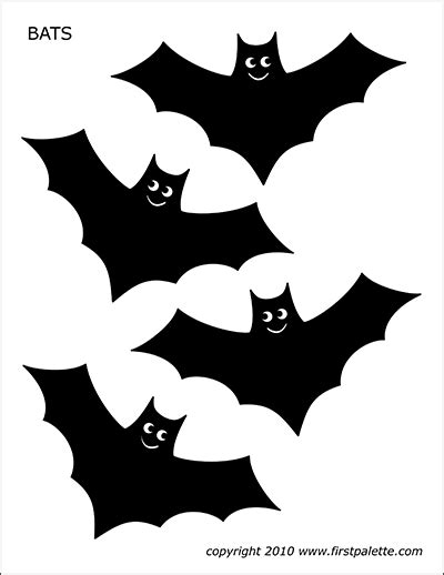 Bats | Free Printable Templates & Coloring Pages | FirstPalette.com ...