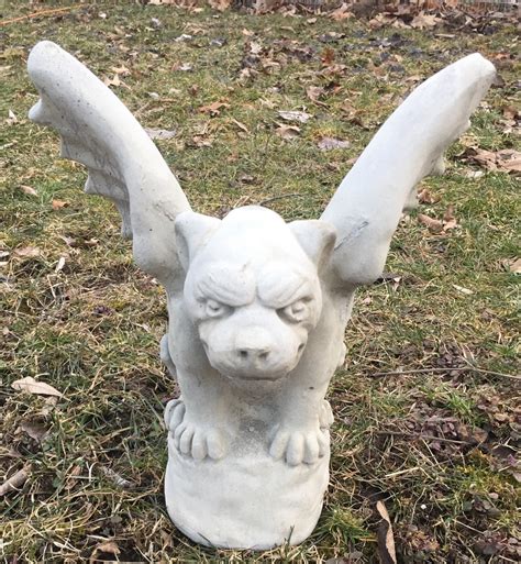 Gargoyle Gargoyle concrete Statue Concrete Garden Statue | Etsy