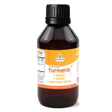 Children's Turmeric, Ginger, Honey and Aloe Vera Syrup | Chandra Wellness