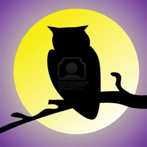 Sillouette of night owl and moon | Owl silhouette, Silhouette art, Sillouette painting