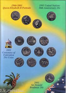 Australia 20 cent Coin Collection 1966-2001 inc the scarce FEDERATION ...