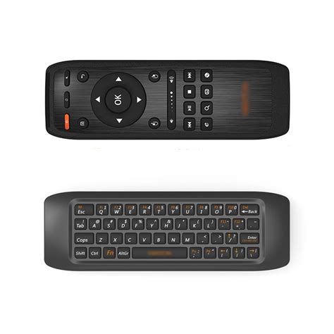 2.4G Air Mouse Wireless Keyboard Ergonomic Two sided Keypad Rechargeable Fly Mouse Control for ...