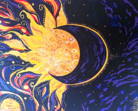 Sun & Moon ☾ | Sun painting, Eclipses art, Sun art