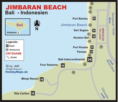 Bali Weather Forecast and Bali Map Info: Detail Jimbaran Bay Location Map for Tourists Guide ...