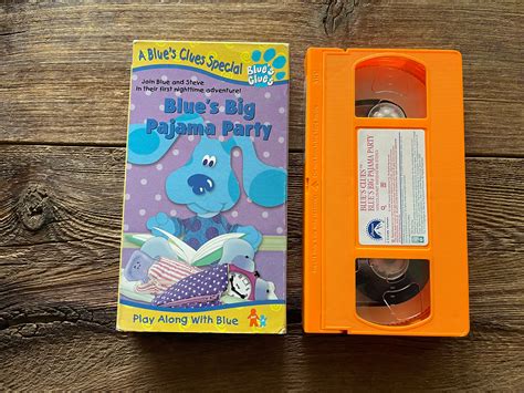 Blue's Clues // Blue's Big Pajama Party // Vintage VHS 1999 - Etsy