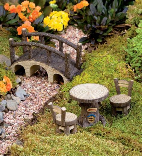 Miniature Fairy Garden Tree Stump Furniture Set53234$24.95Limited Stock | Fairy garden furniture ...