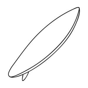 Surfboard Outline Vector at Vectorified.com | Collection of Surfboard ...