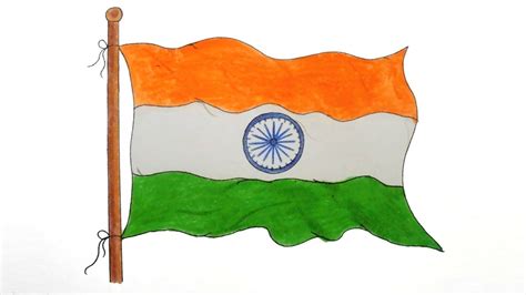 India Flag Drawing Picture - Flag India Drawing Clipart Paintingvalley ...