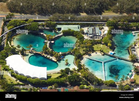 Sea World Gold Coast Queensland Australia aerial Stock Photo - Alamy