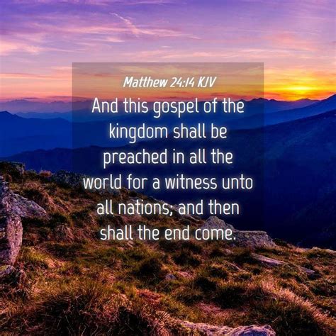 Matthew 24:14 KJV Bible Verse Images