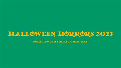 Halloween Horrors 2023 Font Family : Download Free for Desktop & Webfont