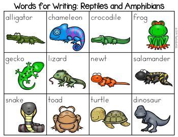 Reptiles and Amphibians List - Writing Center | Writing center, Reptiles, Reptiles and amphibians