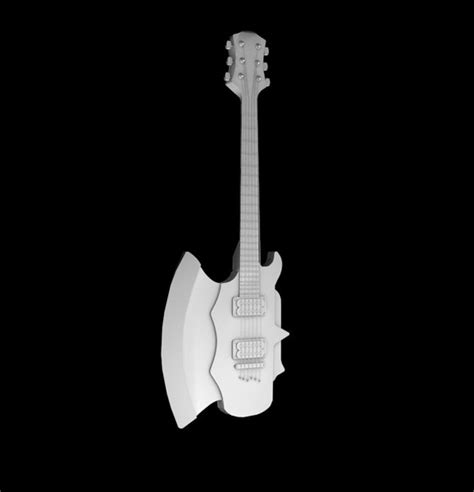 3d model axe guitar