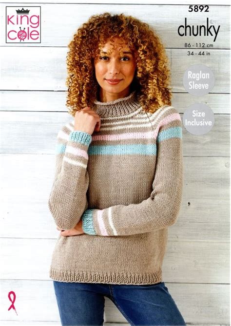 Cottontail Crafts - Knitting Pattern 5892 - Sweaters in King Cole ...