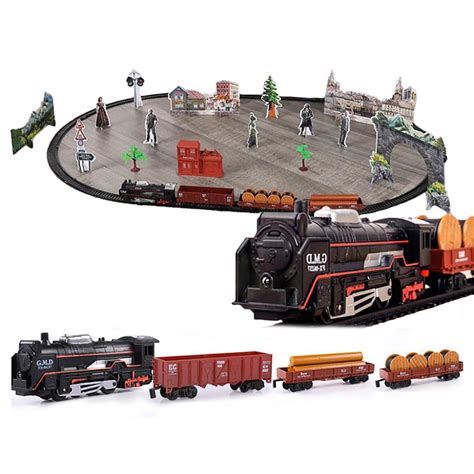 Classic Electric Train Toy Rails Train Model Railway Set Professional ...