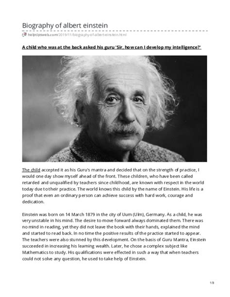 (PDF) Biography of albert einstein | pk sagor - Academia.edu