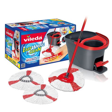 Vileda Easy Wring and Clean Spin Mop with 2 Refills | Bunnings Warehouse