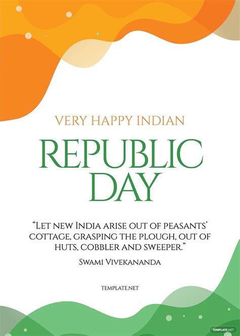 Republic Day Greeting Card Template in PSD - Download | Template.net | Greeting card template ...