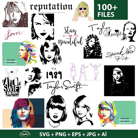 Taylor Swift Silhouette Svg Designs Taylor Swift Design | Etsy