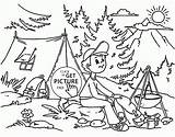 Camp Coloring Sheets Pages sketch template