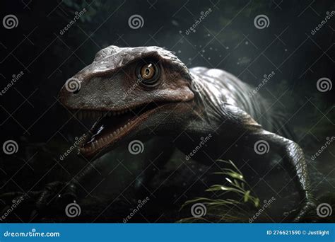 A Lightningfast Velociraptor Hunting Its Prey with an Unblinking Stare ...