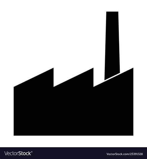 Factory dark silhouette Royalty Free Vector Image