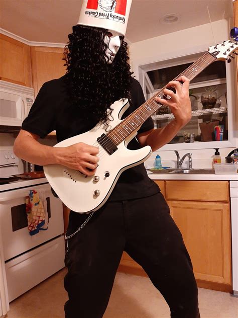 Early halloween costume : r/Buckethead