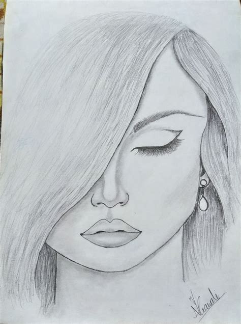 Easy Pencil Drawing Girl