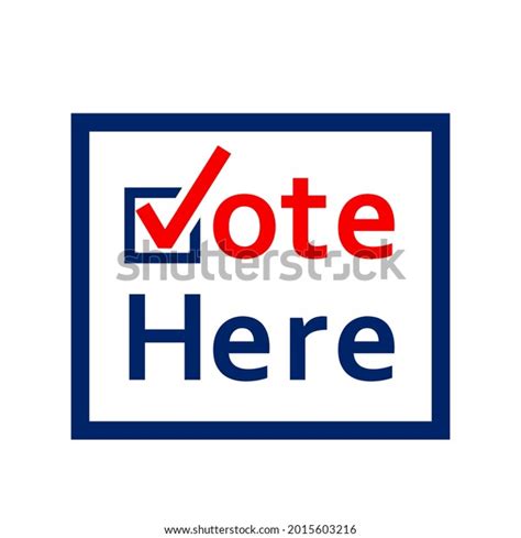 Vote Here Sign Clipart Image Stock Vector (Royalty Free) 2015603216 | Shutterstock