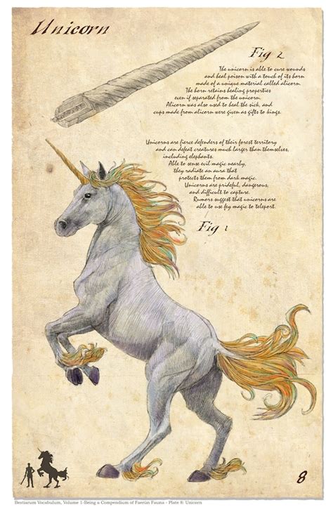 D&D Unicorn Bestiarum Vocabulum Volume 1being a Compendium | Etsy