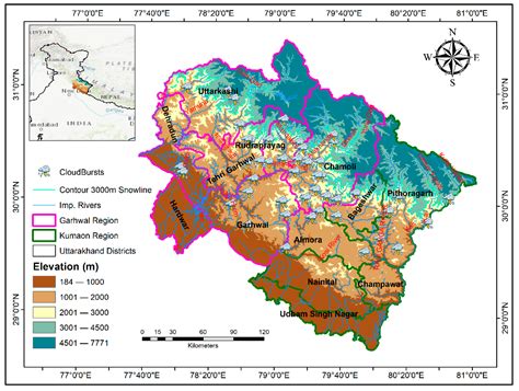 Uttarakhand Floods Affected Areas Map