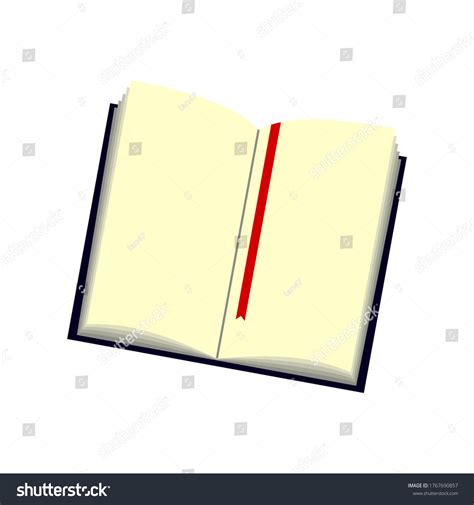 Drawing Open Book Empty Pages Vector Stock Vector (Royalty Free) 1767690857 | Shutterstock